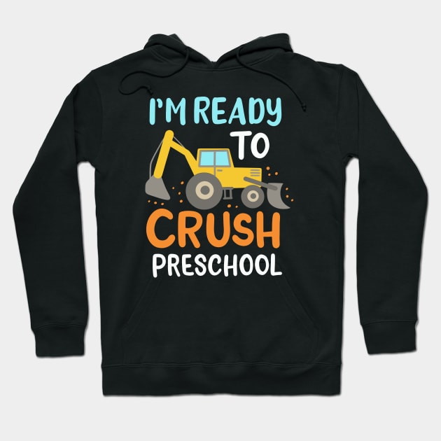 Pre-K Beginner Preschool Teacher Excavator Fan Hoodie by dilger